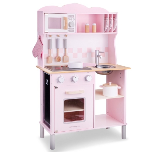 New Classic Toys Moderne Kinderkeuken met elektrische Kookplaat Roze