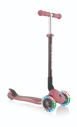 Globber Primo 3-wiel Opvouwbare Step Pastel Pink met lampjes 