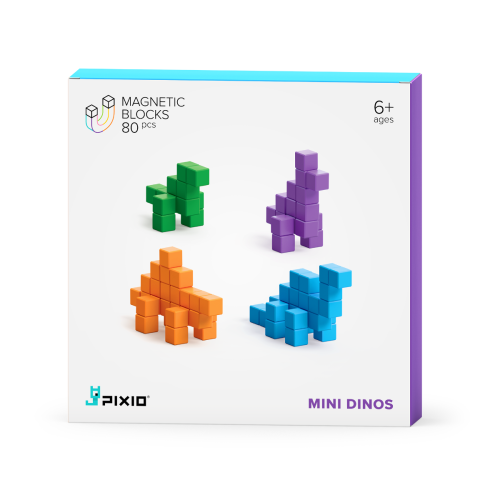 Pixio Magnetisch Speelgoed Mini Dino&#039;s 80 stuks
