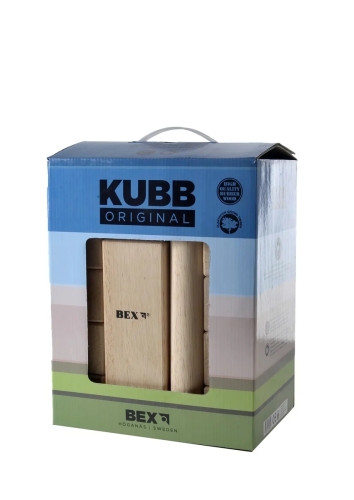 Bex Kubb Viking Original rubberhout in colourbox