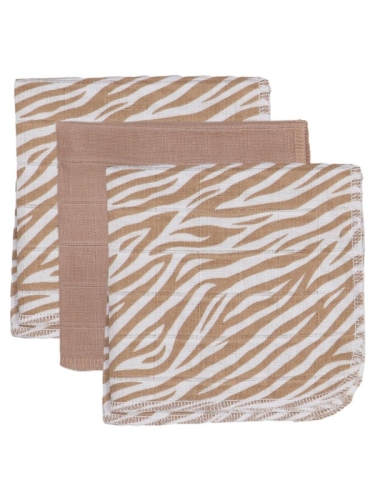 Blush &amp; Blossom - Muslin Mouth Cloths - 3 pack Zebra 