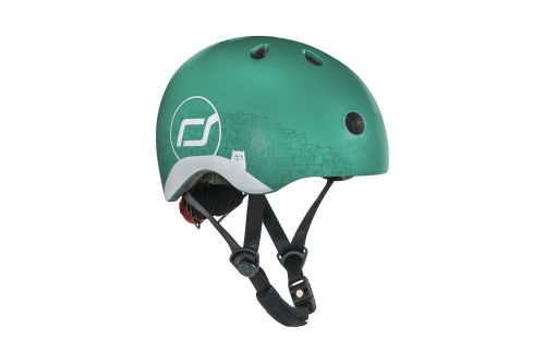 Scoot and Ride Helm met Reflectie XS Forest
