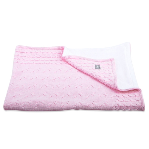 Baby's Only Wiegdeken Chenille Cable Baby Roze