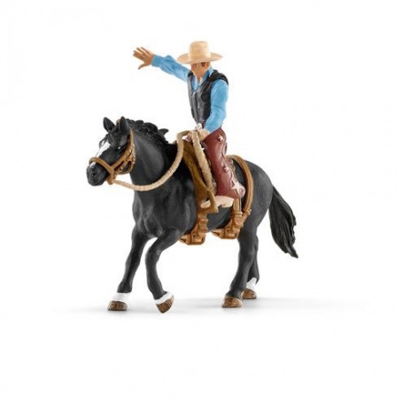 Schleich 41416 Saddle bronc riding met Cowboy