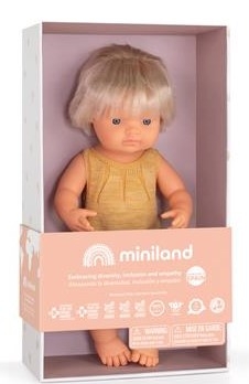 Miniland Babypop Europees met gehoortoestel 38 cm