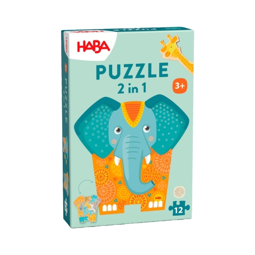 Haba Houten Puzzel 2 in 1 Olifant