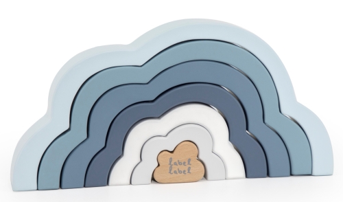 Label Label Regenboog Puzzel Blauw