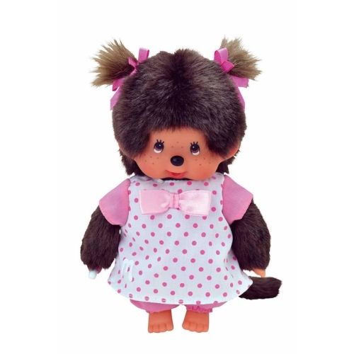 Monchhichi Kledingsset Wit met Roze Stippen