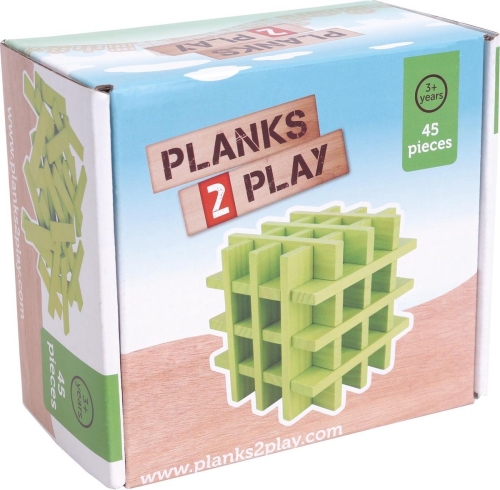 Planks2Play Houten Plankjes 45 Stuks Groen 