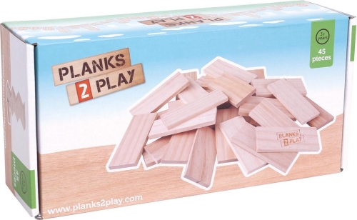 Planks2Play Houten Plankjes 45 Stuks Groot 