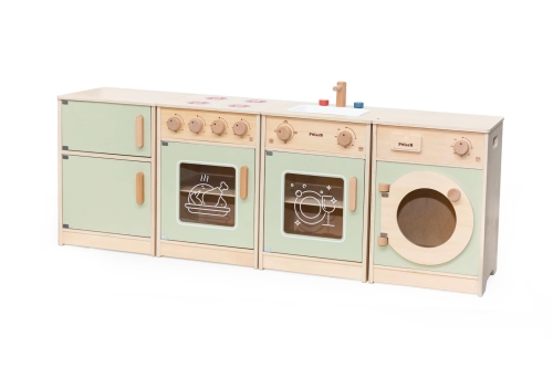 PolarB Wooden Toddler Kitchen Set Green