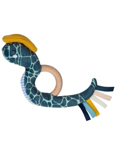 Tryco - Plush - Wooden Ring Rattle - Snake - Steve